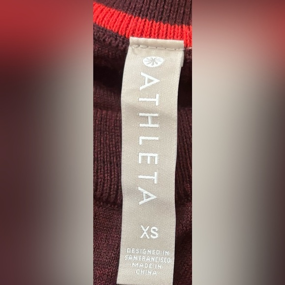 Athleta canyon colorblock merino wool blend women’s sweater XS extra small - Picture 8 of 8
